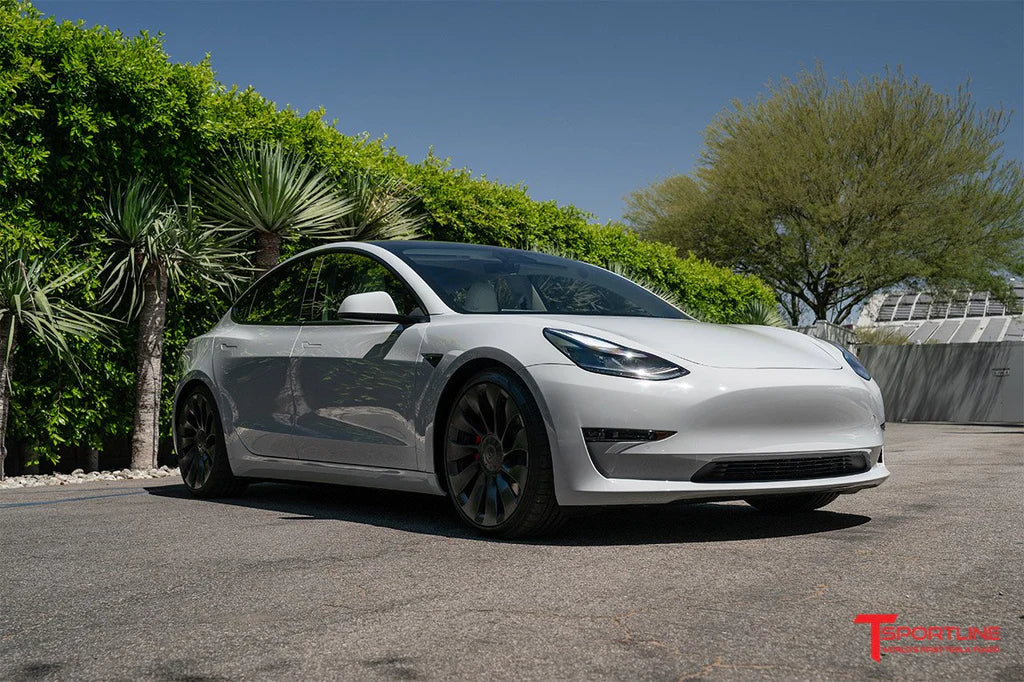 Inozetek Chalk Gray Tesla Model 3 with Lowering Springs