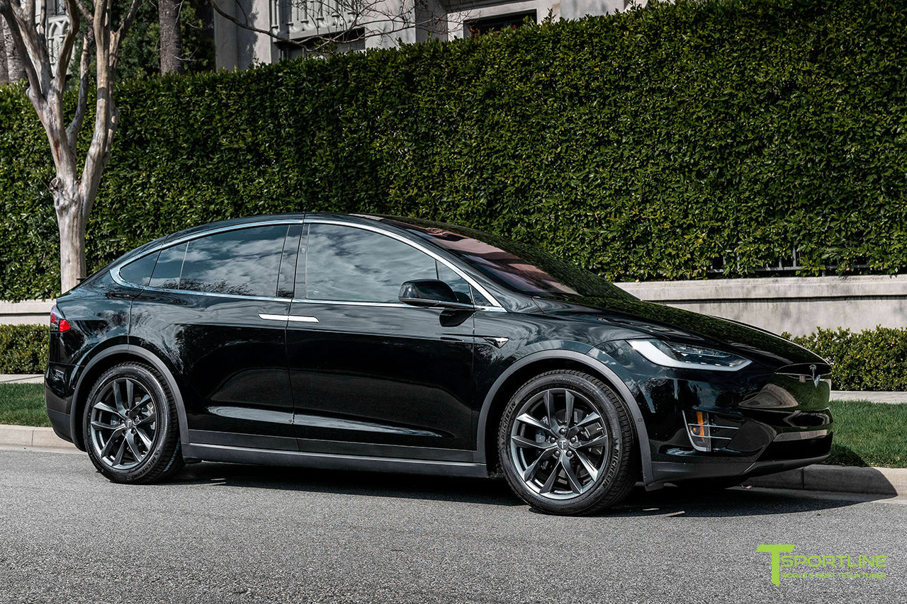Black Tesla Model X with Space Gray 20" TSS Flow Forged Wheels by T Sportline
