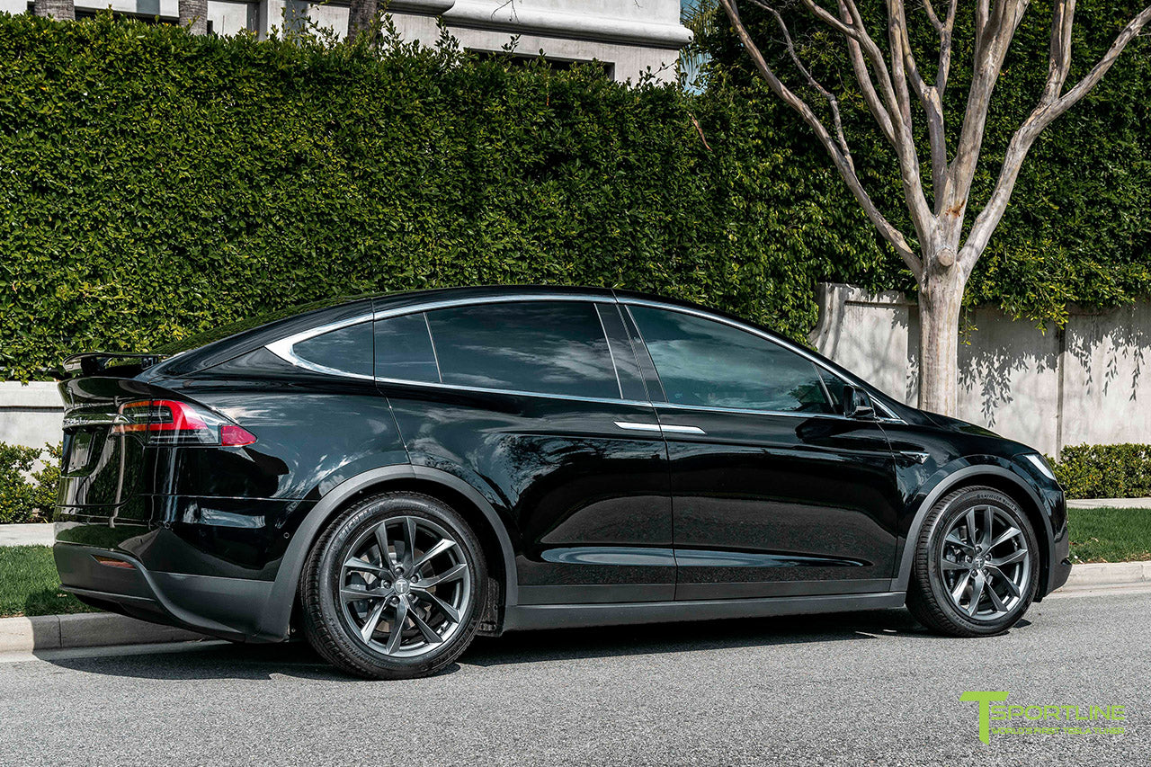 Black Tesla Model X with Space Gray 20" TSS Flow Forged Wheels by T Sportline