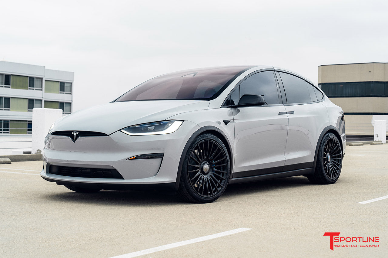 Inozetek Chalk Gray Tesla Model X with 22" MX2022 Forged Wheels