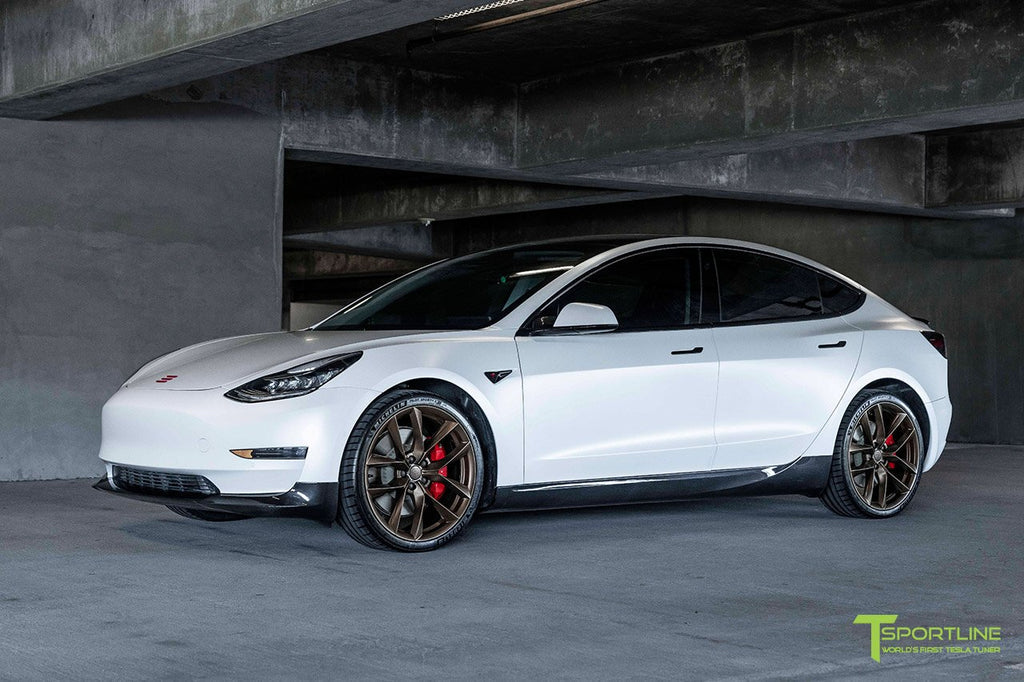 Xpel Stealth Pearl White Performance Model 3 with Sport Package