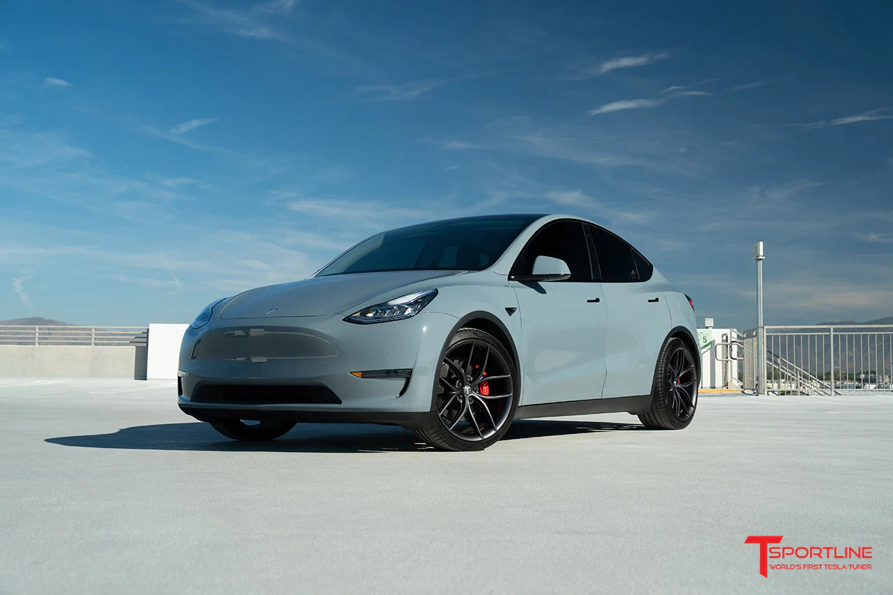 Inozetek Nardo Gray Tesla Model Y with 21" TS5 Wheels