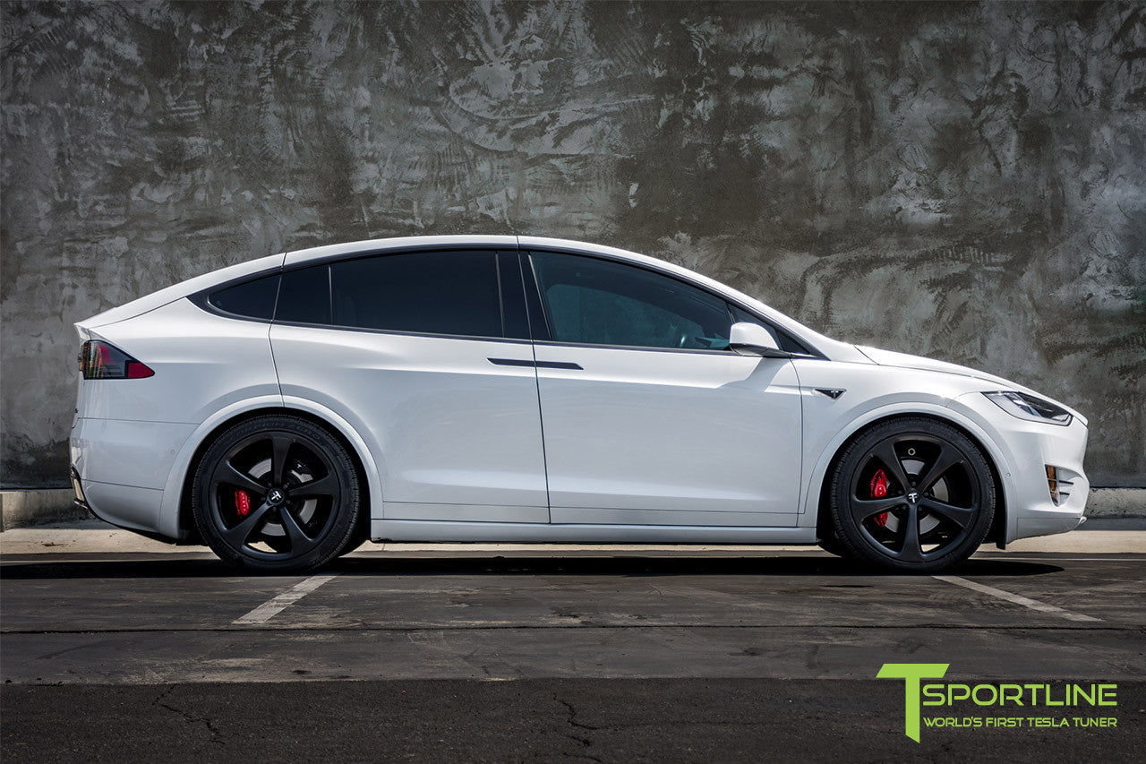 2016 Tesla Model X 90D Ludicrous - White Interior - 22 inch MX5 Forged Wheels Matte Black
