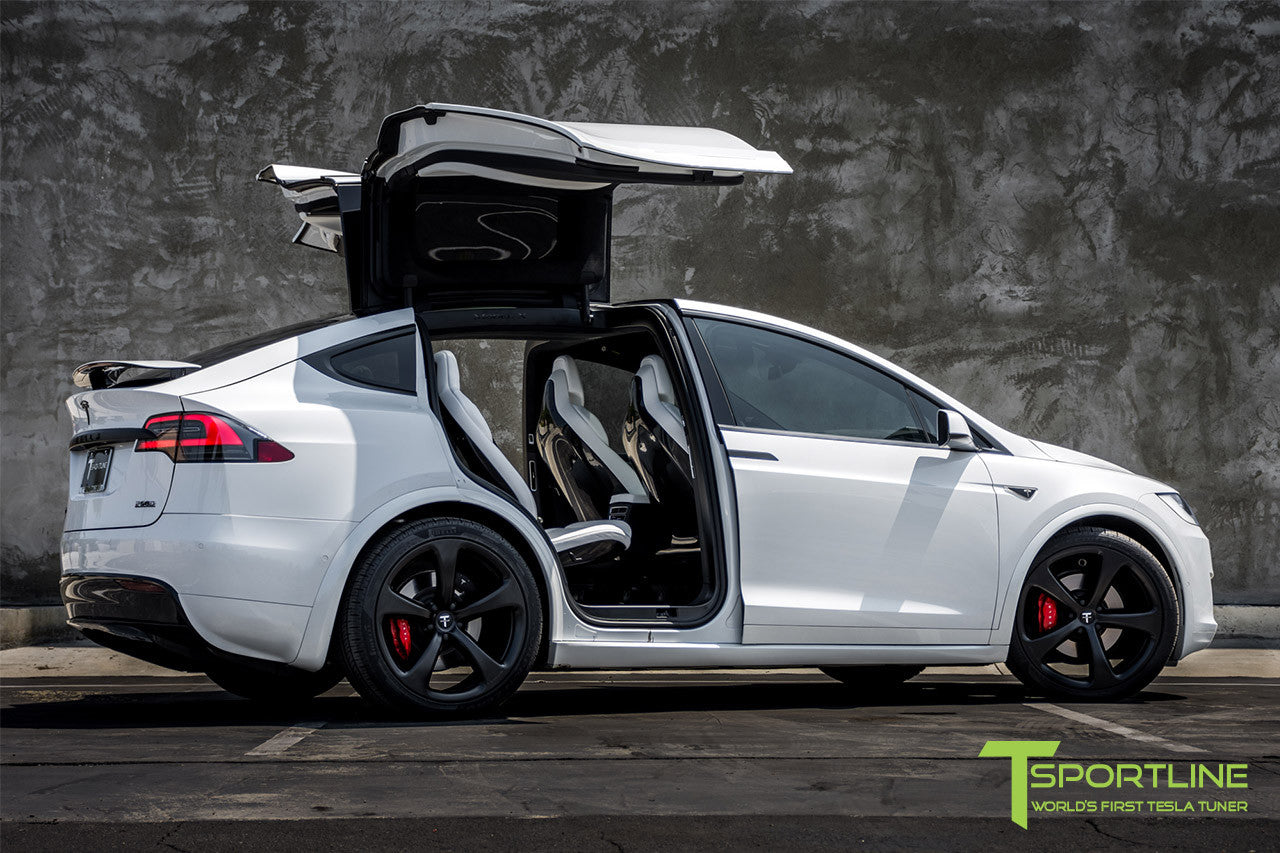 2016 Tesla Model X 90D Ludicrous - White Interior - 22 inch MX5 Forged Wheels Matte Black