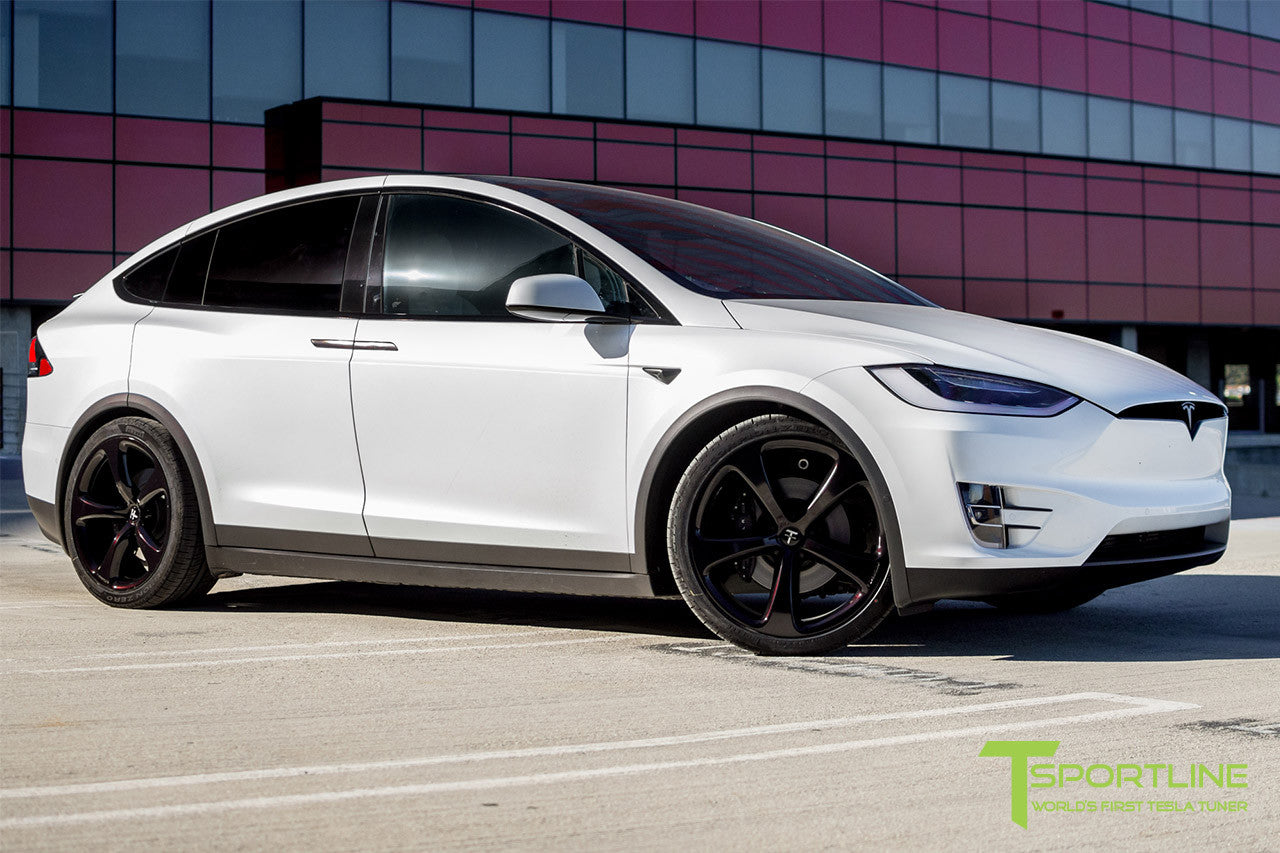 2016 Tesla Model X 90D Ludicrous - White Interior - 22 inch MX5 Forged Wheels Custom Midnight Purple