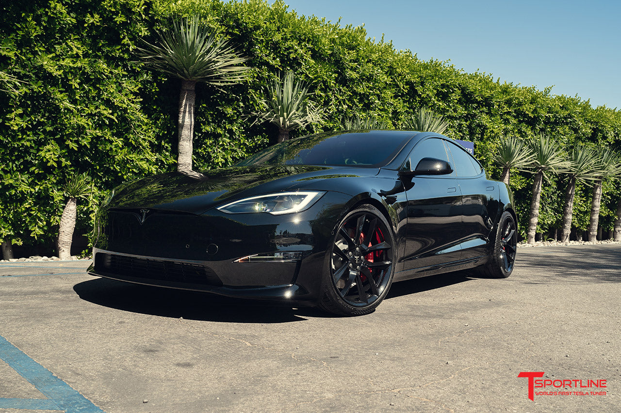 Black Model S with 21" TSSF and Piano Black Interior Trim