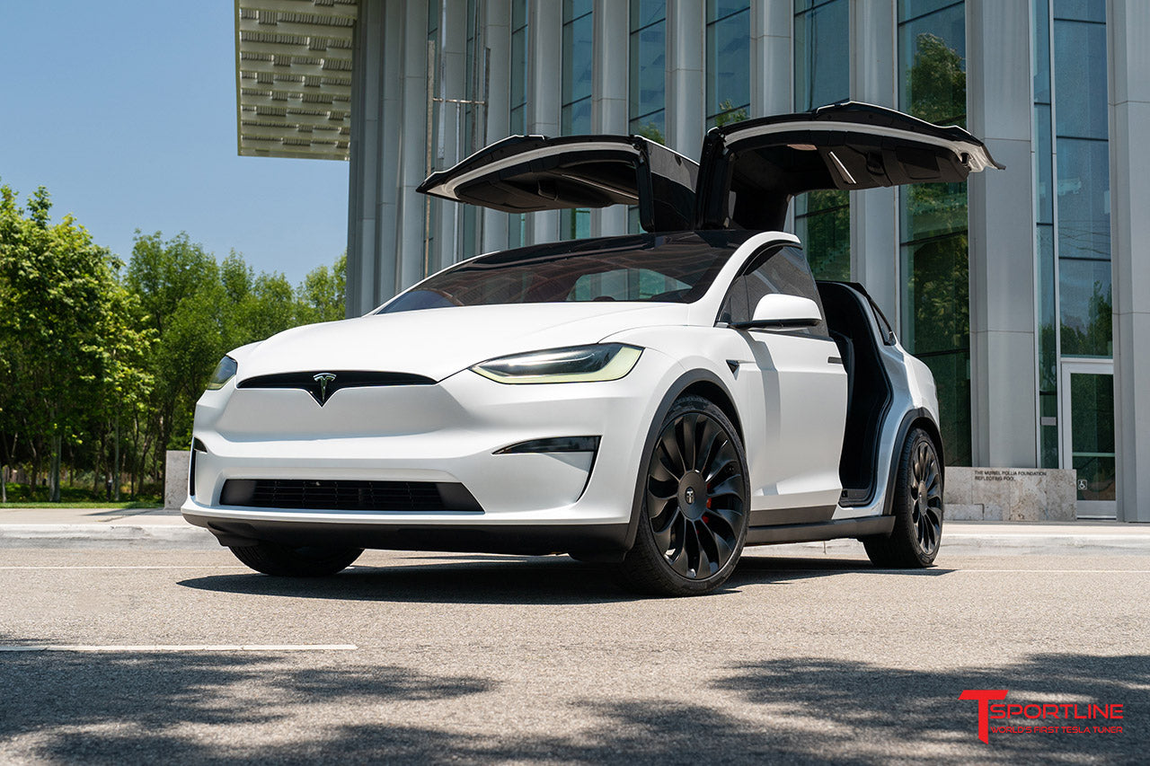 TMaxx Stealth Pearl White Tesla Model X with 22" TSV
