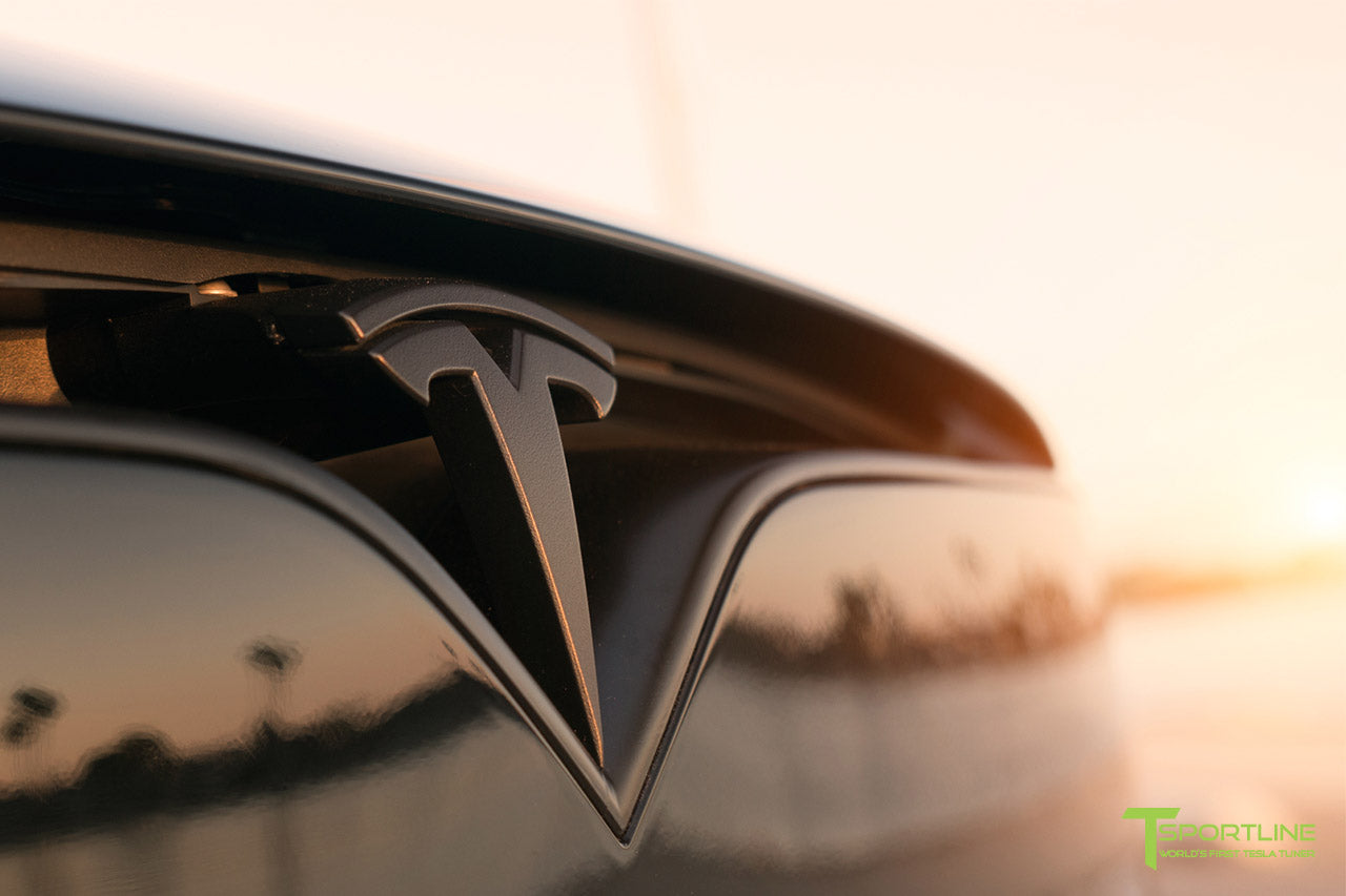 Model S with 3M Satin Black Chrome Delete