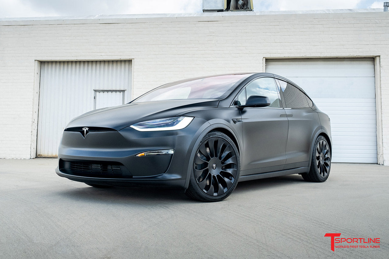 Xpel Stealth Satin Black Tesla Model X with 22" TSV Wheels