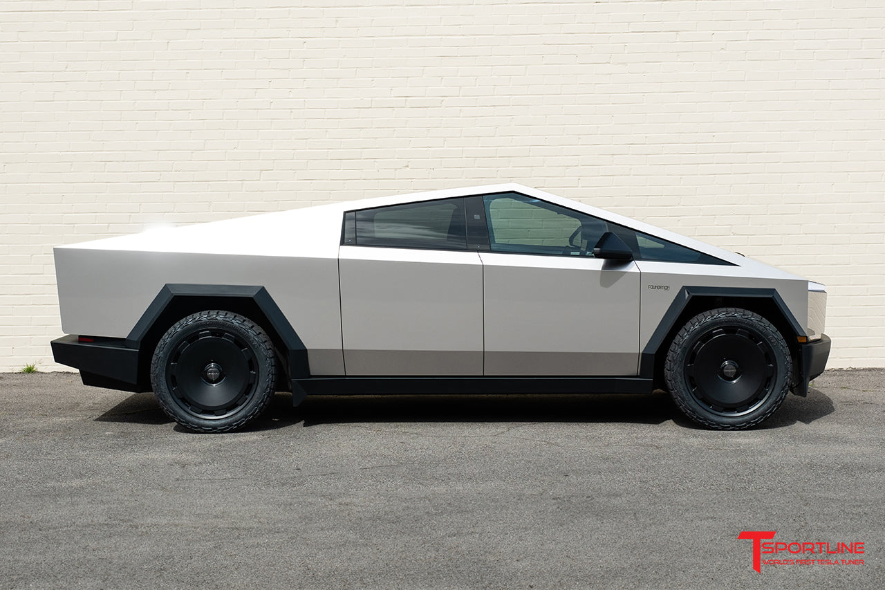 Super Saver! Tesla Cybertruck CTM 24" Fully Forged Monoblock Tesla Wheel and Tire Package (Set of 4)