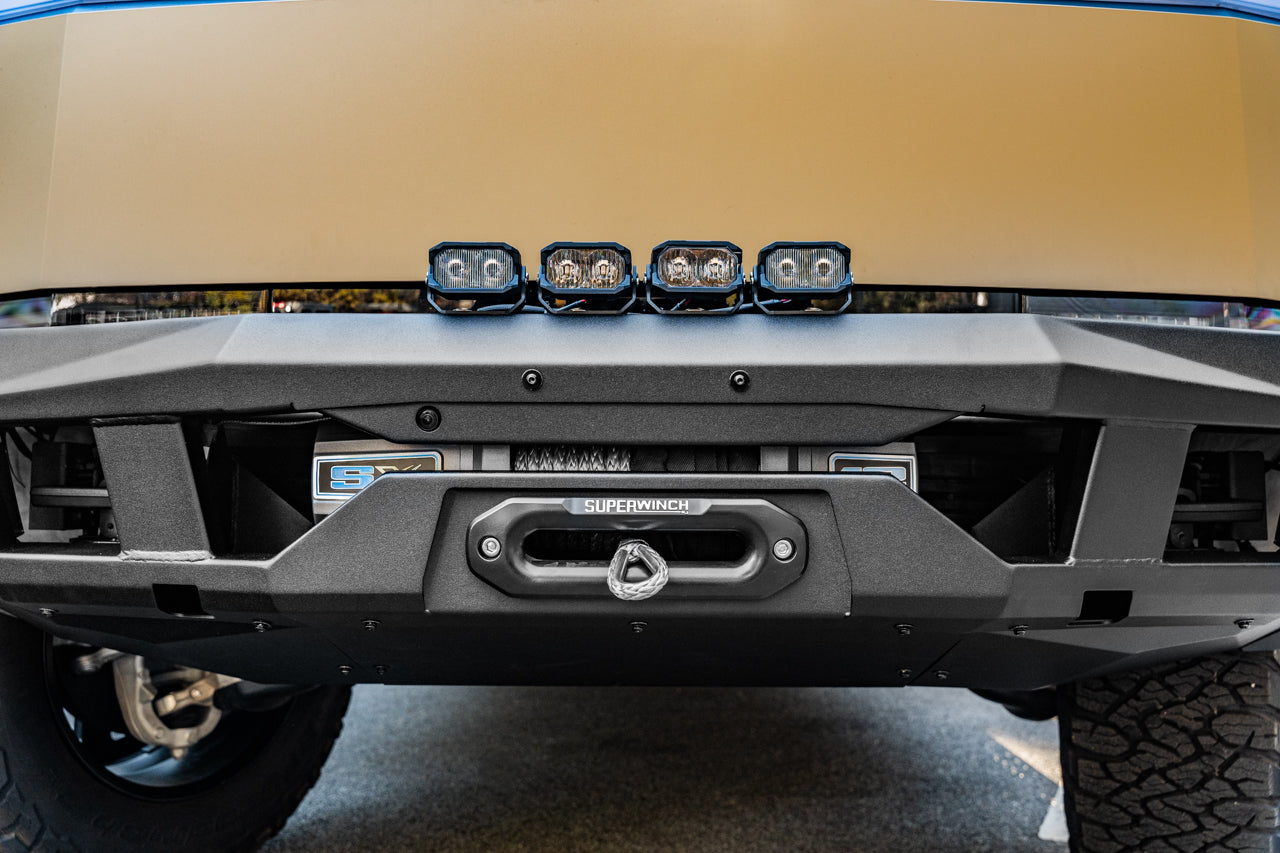 Tesla Cybertruck CTX Extreme Duty Steel Front Bumper with Integrated High-Output Power