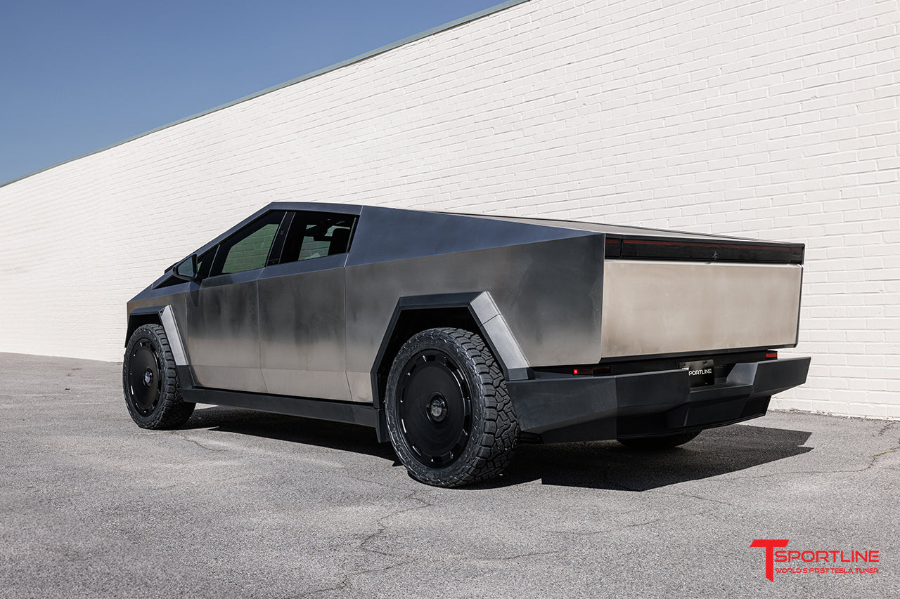 TCM 24" Tesla Cybertruck Flow Forged Monoblock Tesla Wheel and Tire Package (Set of 4)