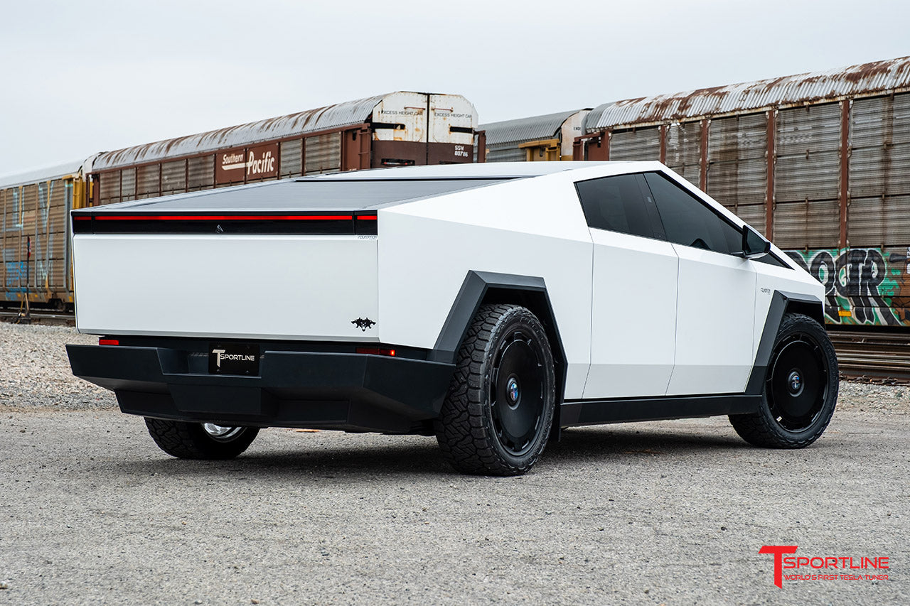 TCM 24" Tesla Cybertruck Flow Forged Monoblock Tesla Wheel and Tire Package (Set of 4)