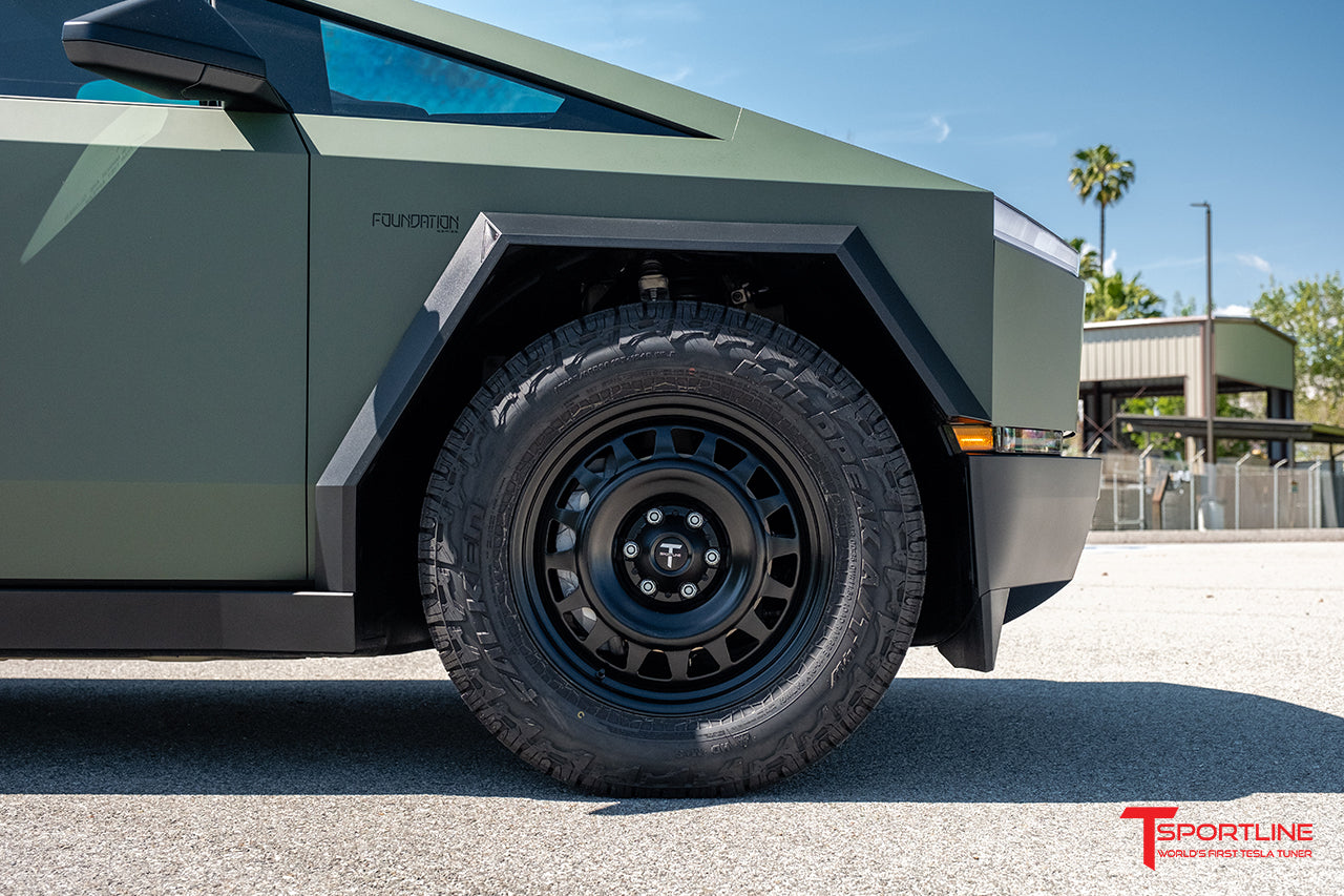 TCS 20" Tesla Cybertruck 'Cyber Steelie' Steel Wheel and Tire Package (Set of 4)