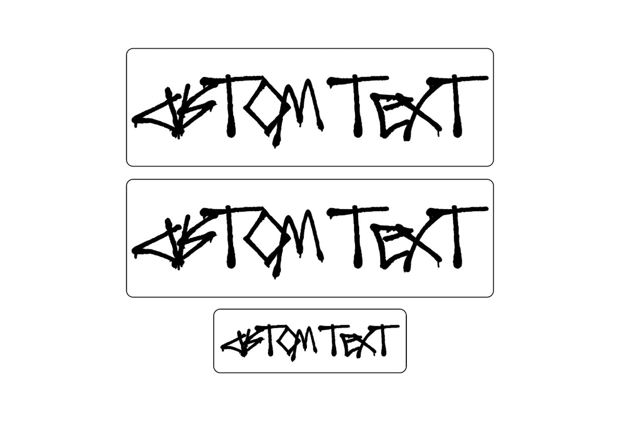 Custom Plotted Text in Tesla Cybertruck Graffiti Font - Vinyl Wrap Embossing or Overlay