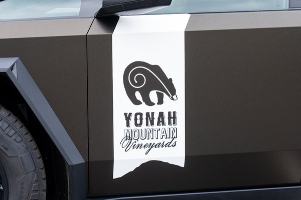 CSP Performance Custom Logo Vinyl Decal Sticker For Tesla Cybertruck - 3, 5, Or 16.5 Inch