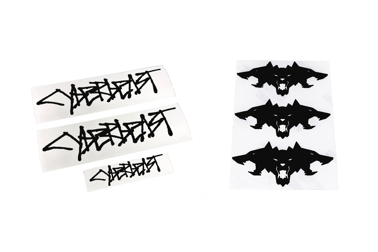 Cyberbeast Fender & Small Tailgate Decal for Cybertruck (Vinyl Wrap Replacement Badge)