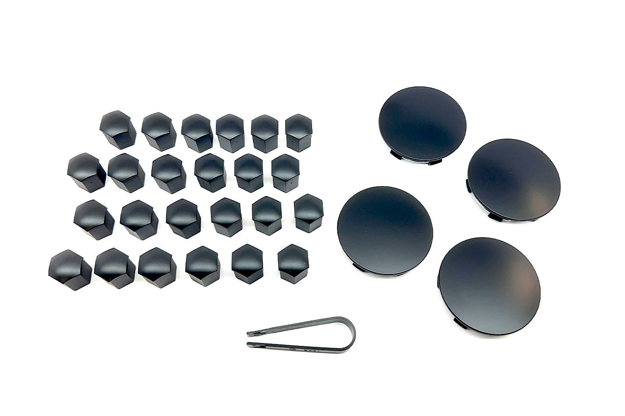Tesla Cybertruck Aero Cover Wheel Removed Center Cap and Wheel Lug Nut Cover Set