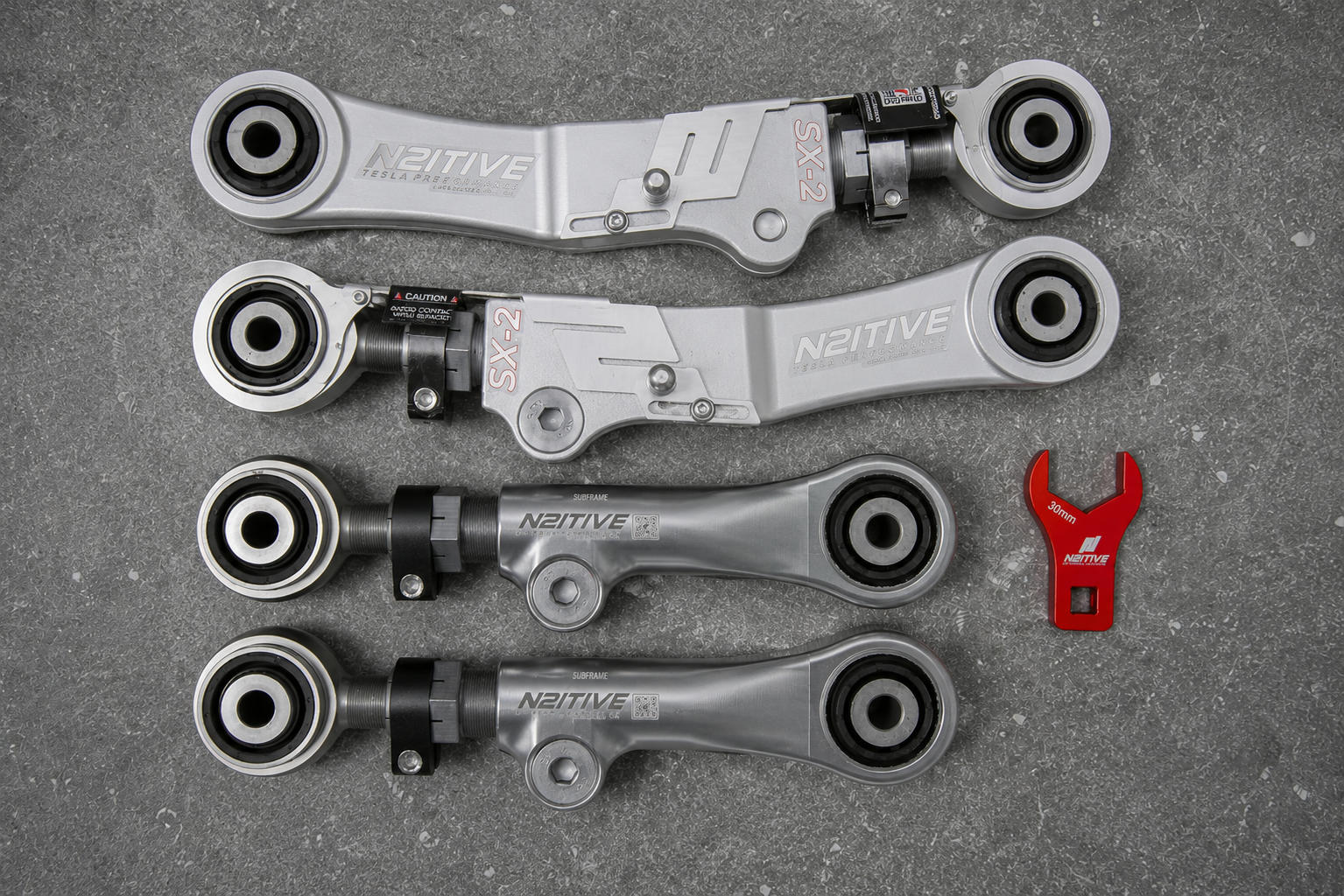 Tesla Model S / X (2012- 01/2021) Rear Suspension Adjustable Camber Arms, SX-2 N2ITIVE
