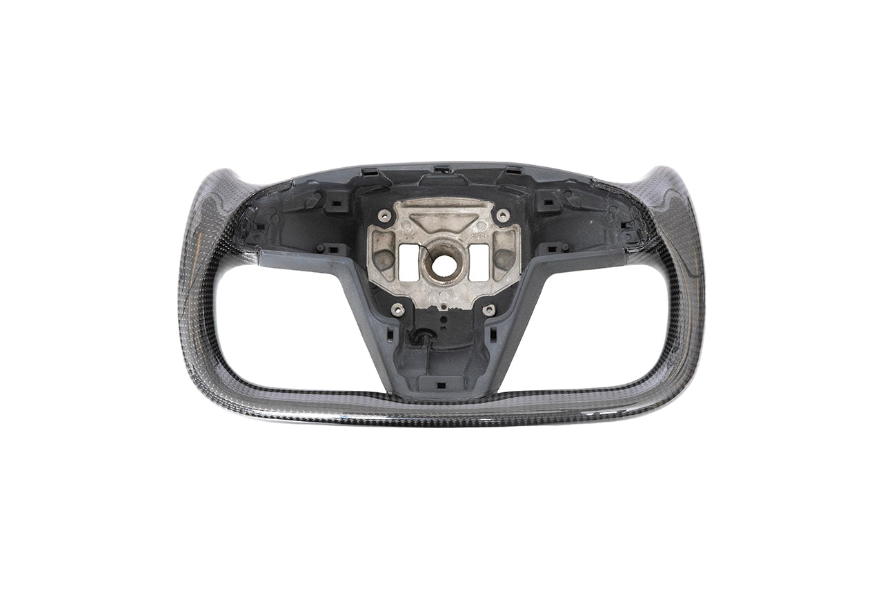 Model S / X Plaid & Long Range Carbon Fiber Yoke Steering Wheel 2021-2023