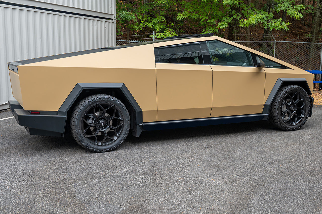 SPECIAL DEAL! Tesla Cybertruck Side Step and Lower Rocker Cladding Armor -  COSMETIC BLEM
