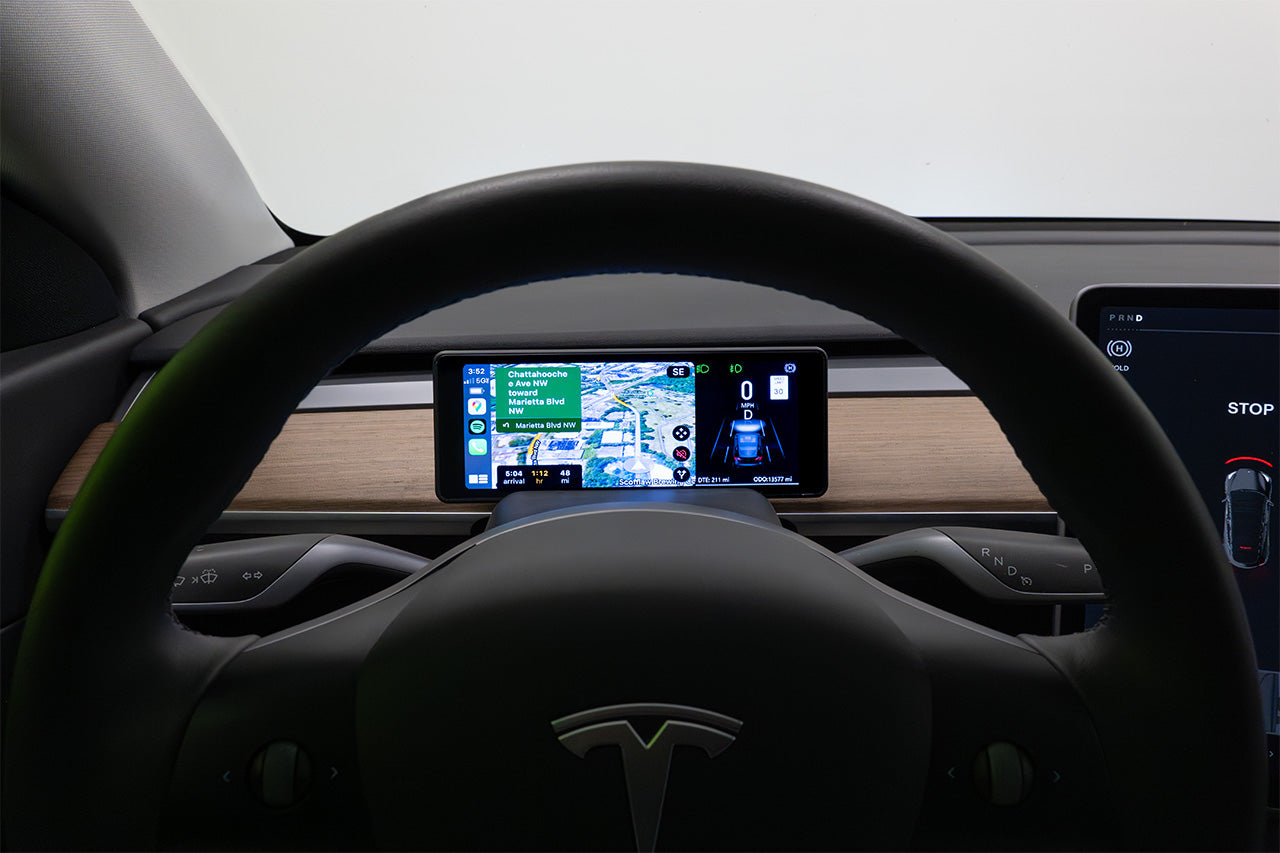 Tesla Model 3 & Y MSX-CP7 Apple CarPlay / Android Auto Driver View Dash & Touchscreen LCD Display (Smart Instrument Cluster)