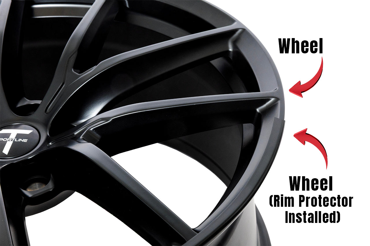 Tesla Wheel Rim Protection System - Aluminum Ring Curb Rash / Scratch Guards (Set of 4)
