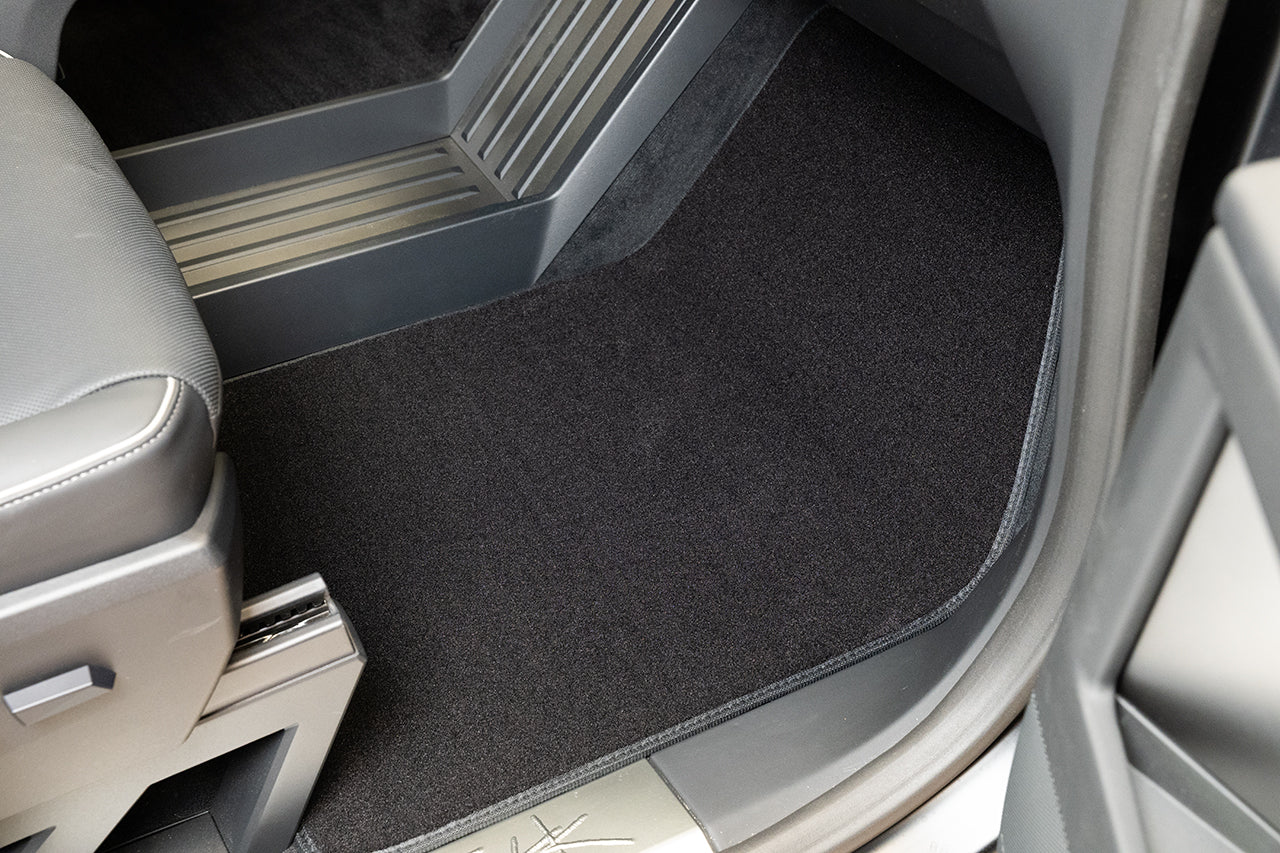 Tesla Cybertruck Precision Fitment 28oz Embroidered Carpet Floor Mat Set