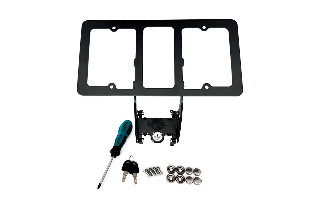 Tesla Model 3 / Y No-Drill Aluminum License Plate Holder with Quick Release & Anti-Theft Lock
