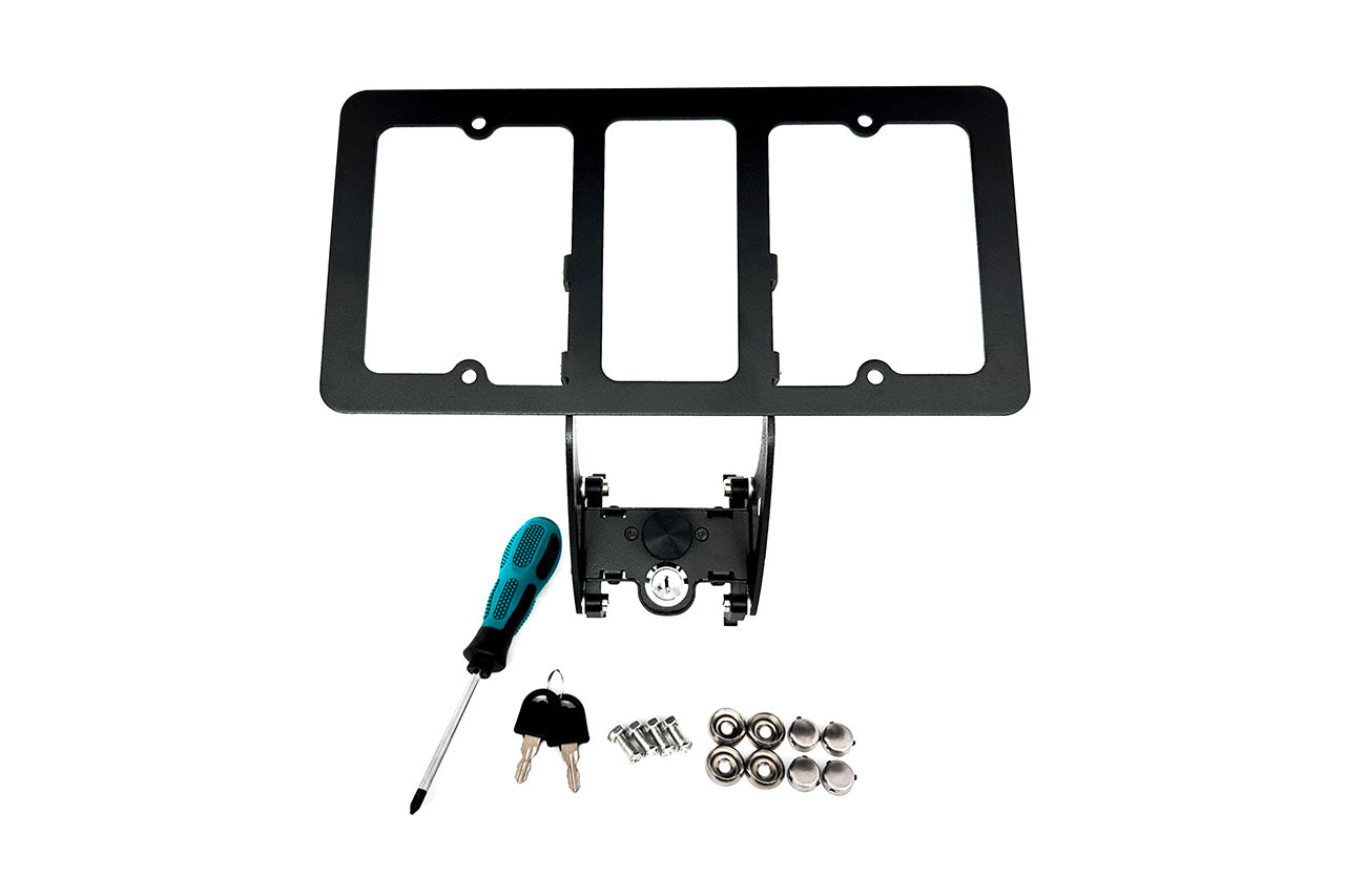 Tesla Model 3 / Y No-Drill Aluminum License Plate Holder with Quick Release & Anti-Theft Lock