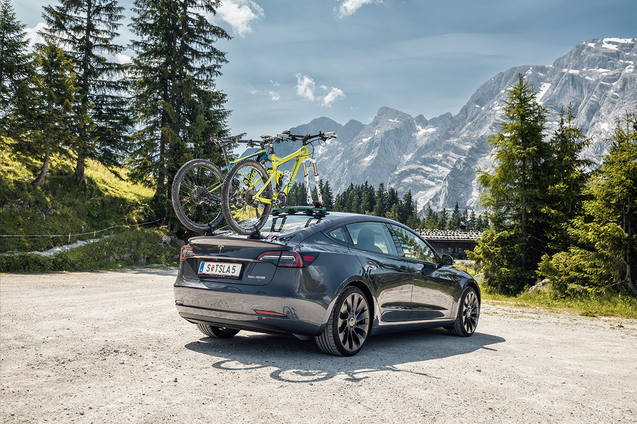 Tesla Vacuum Cup Quick Mount Roof Road & Mountain Bike TreeFrog Pro 2 Double Carrier Rack - Two Bicycles