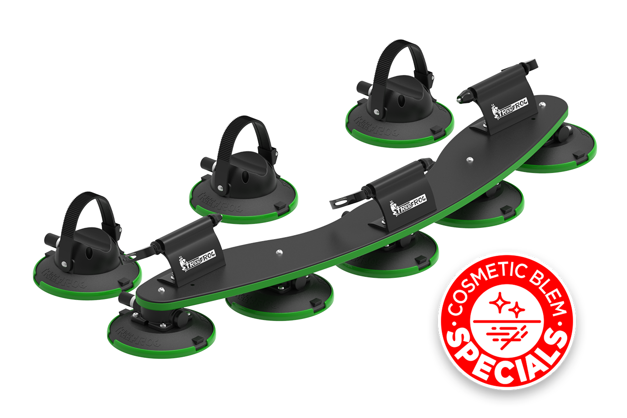 OPEN BOX SPECIAL! Tesla Vacuum Cup Quick Mount Roof Road & Mountain Bike TreeFrog Pro 3 Triple Carrier Rack - Three Bicycles
