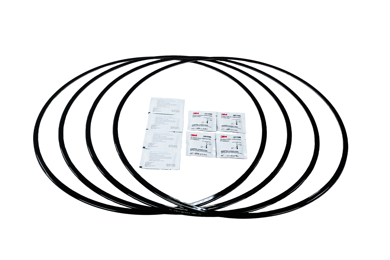 Tesla Wheel Rim Protection System - Aluminum Ring Curb Rash / Scratch Guards (Set of 4)