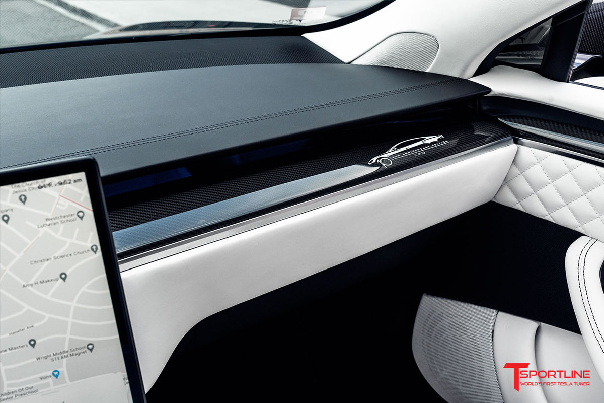 Custom Build - Black 2023 Tesla Model S Plaid with Ferrari Black &amp; Ferrari White Interior