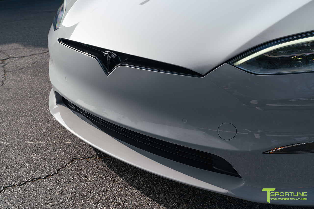 Custom Build - 2021 Tesla Model S Plaid with Bentley Saddle Interior & Inozetek Chalk Gray Color Wrap