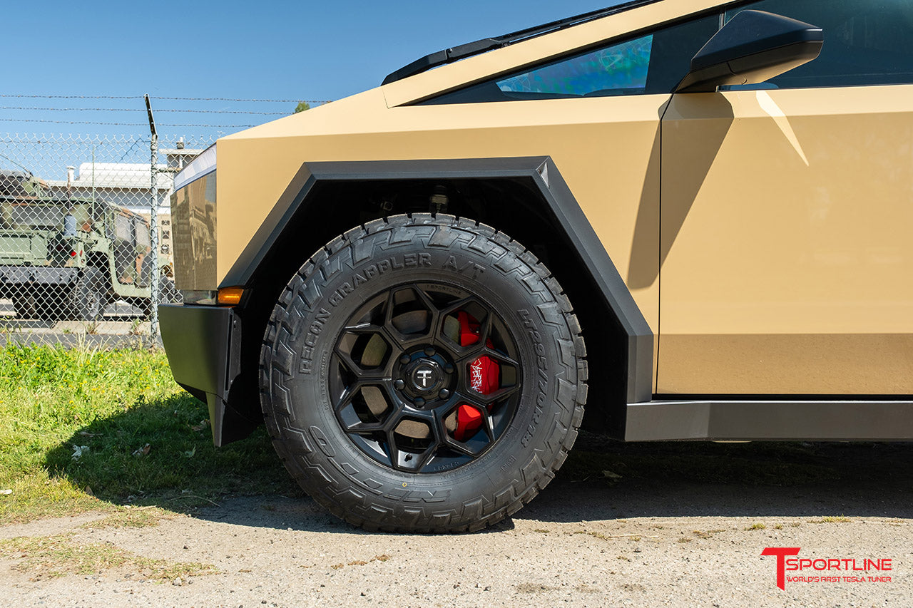 CT7 18" Tesla Cybertruck Fully Forged Lightweight Tesla Wheel and Tire Package (Set of 4)