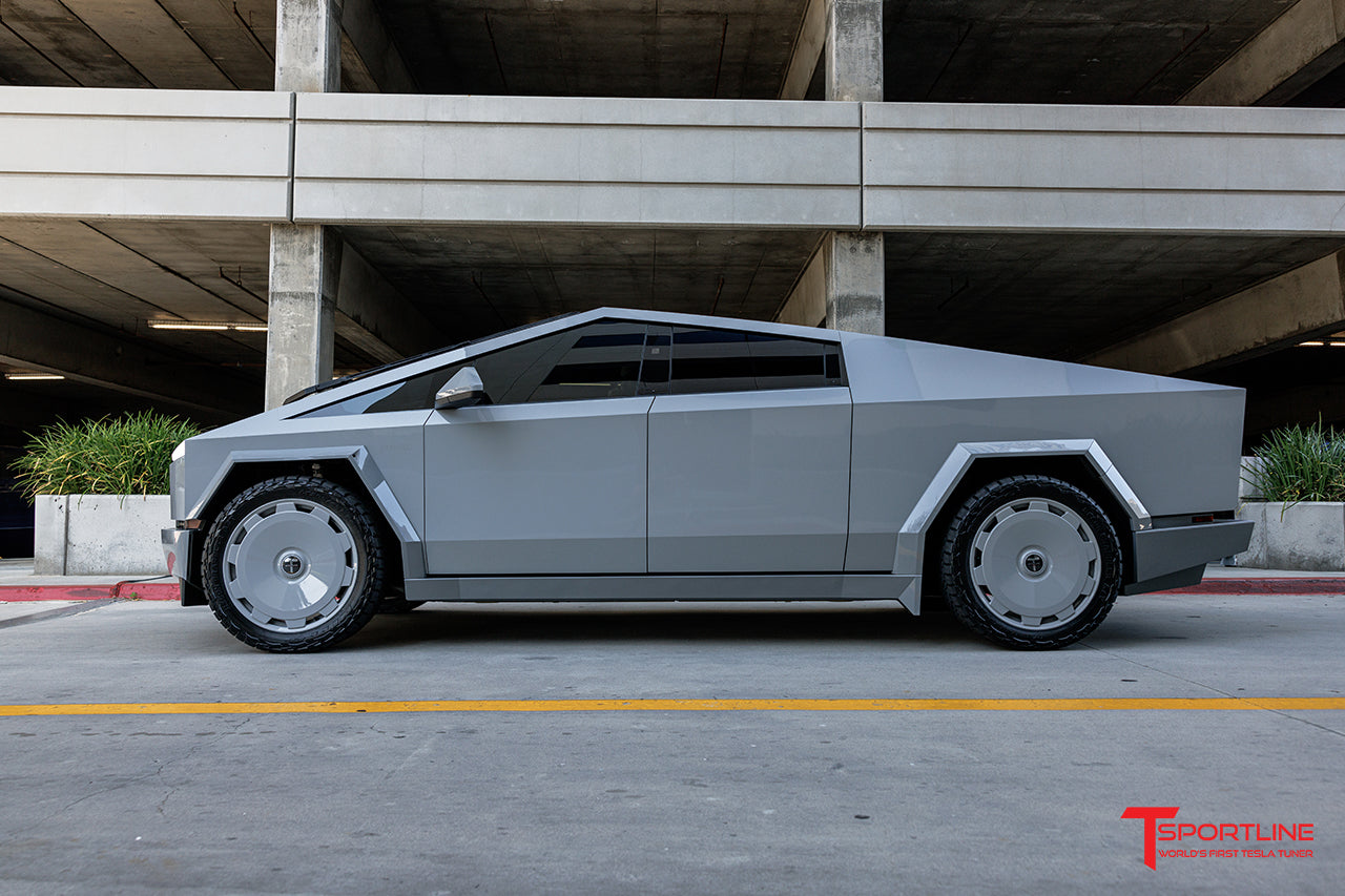 Super Saver! Tesla Cybertruck CTM 24" Fully Forged Monoblock Tesla Wheel and Tire Package (Set of 4)