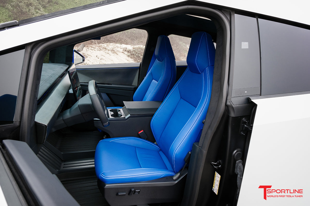 Custom Build - 2024 Tesla Cybertruck with Rolls Royce Blue Custom Leather Interior