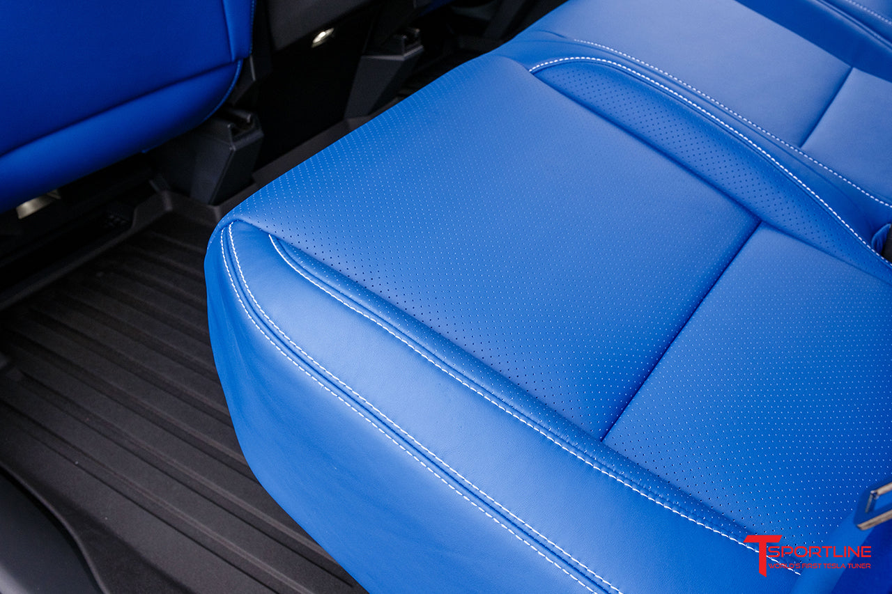 Custom Build - 2024 Tesla Cybertruck with Rolls Royce Blue Custom Leather Interior