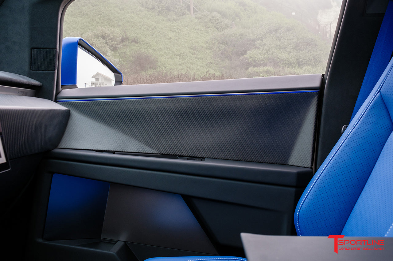 Custom Build - 2024 Tesla Cybertruck with Rolls Royce Blue Custom Leather Interior