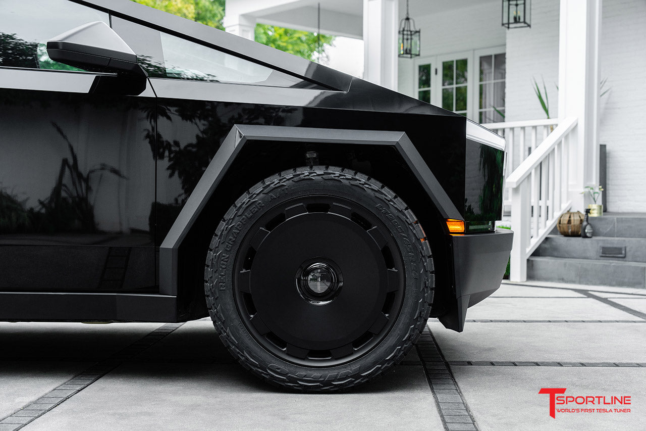 Super Saver! Tesla Cybertruck CTM 24" Fully Forged Monoblock Tesla Wheel and Tire Package (Set of 4)