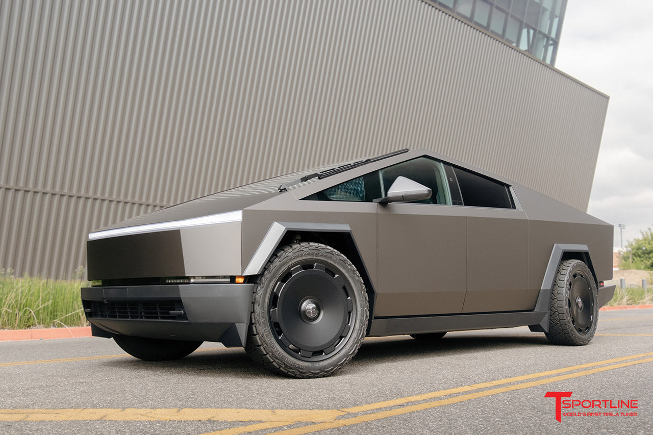 Super Saver! Tesla Cybertruck CTM 24" Fully Forged Monoblock Tesla Wheel and Tire Package (Set of 4)