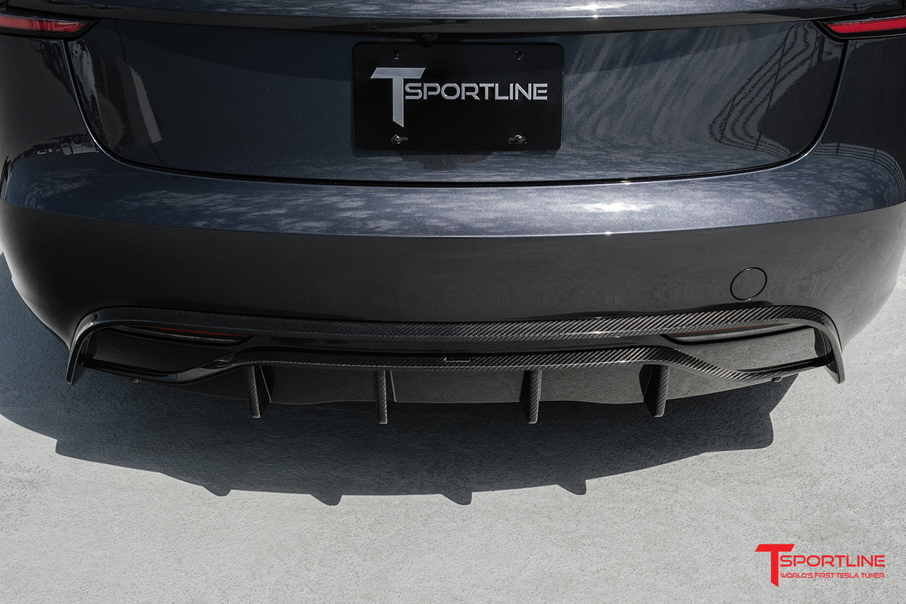 Tesla Model 3 Highland Carbon Fiber Rear Diffuser - Cosmetic Blem!
