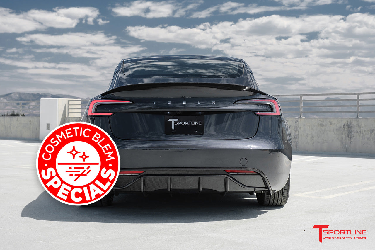 Tesla Model 3 Highland Carbon Fiber Rear Diffuser - Cosmetic Blem!