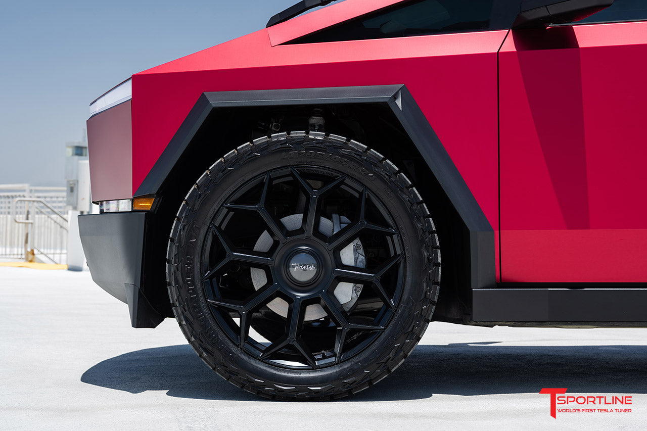 TC8 24" Tesla Cybertruck Flow Forged Monoblock Tesla Wheel and Tire Package (Set of 4)