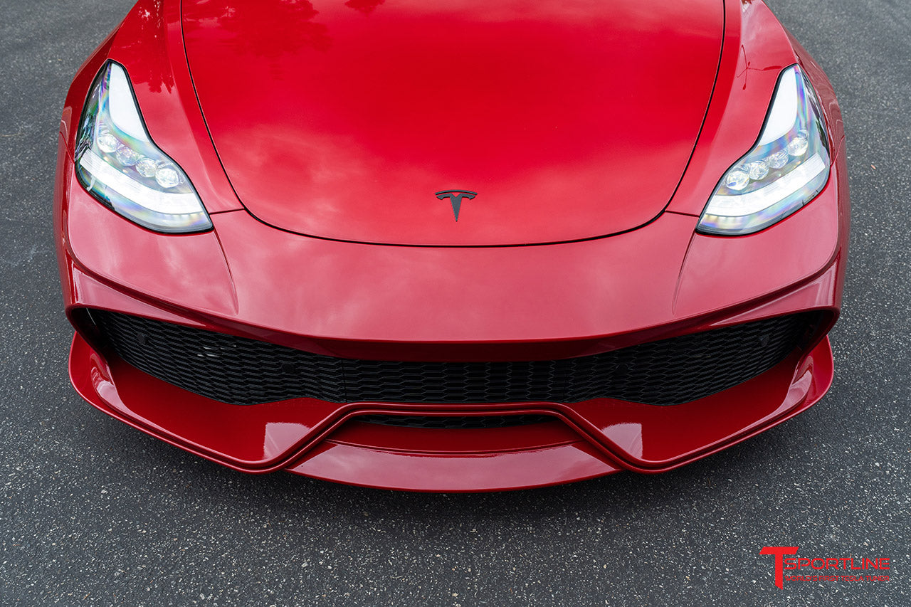 Tesla Model 3 Aero Sport Body Kit with Front and Rear Bumper Fascias & Wing Spoiler