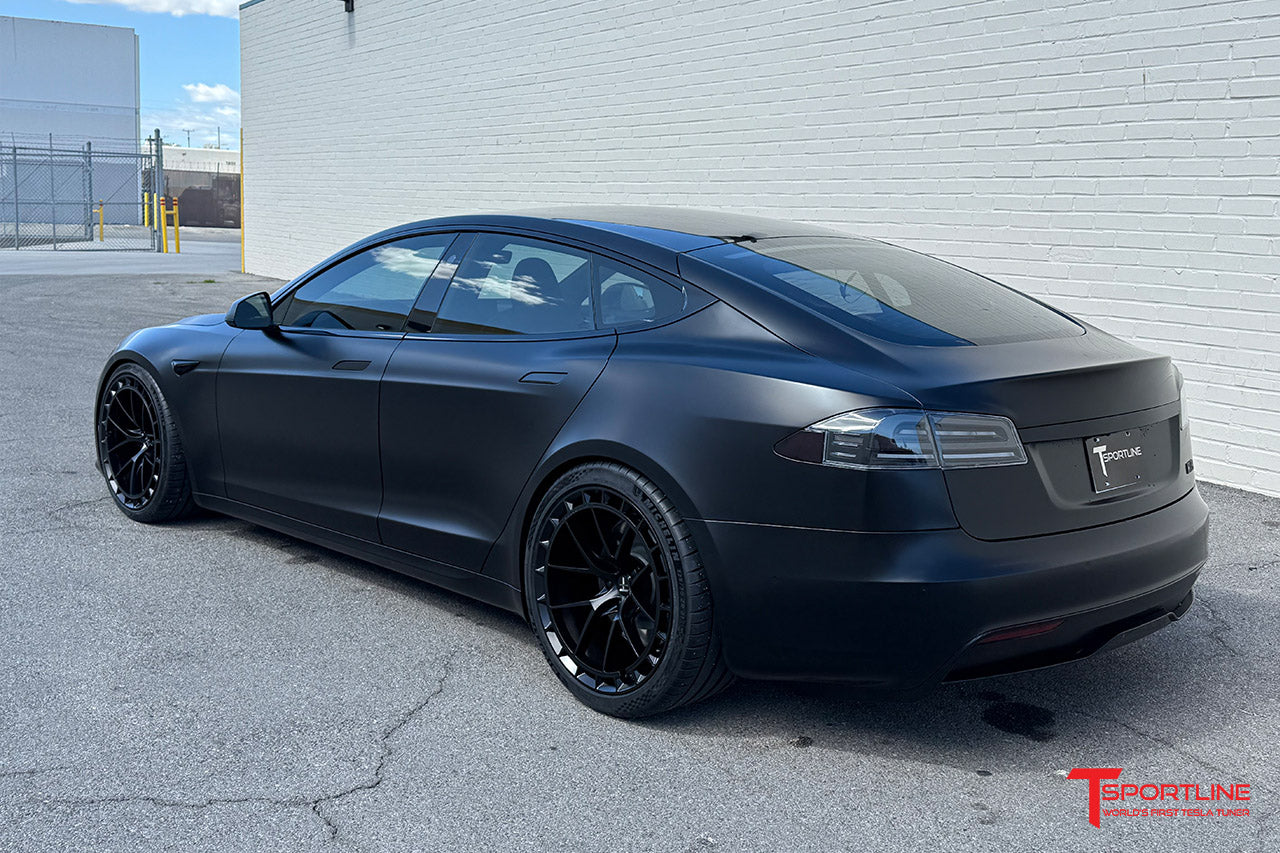 TSW115A Aero 21" Superwide Tesla Model S Plaid & Long Range Fully Forged Lightweight Tesla Wheel and Tire Package (Set of 4)