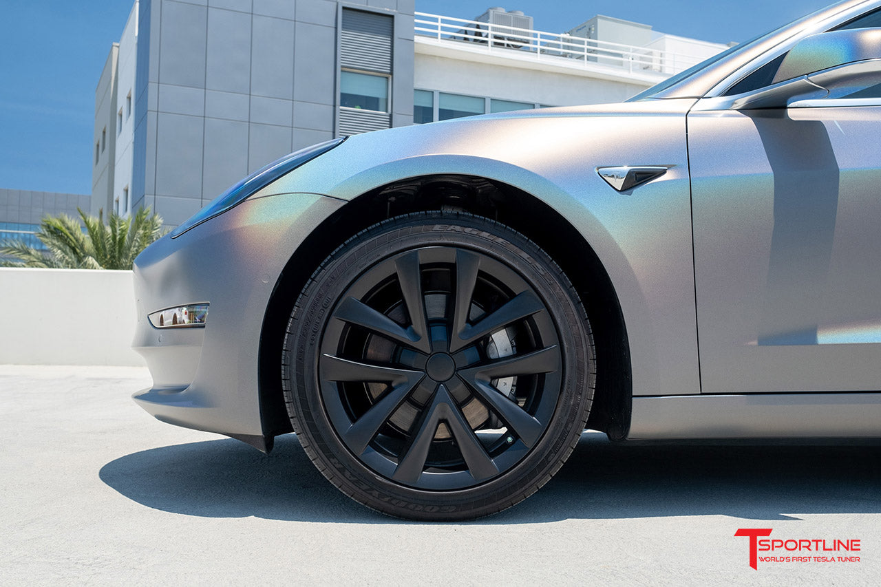 T315 Tesla Model 3 Arachnid Styled Aero Wheel Cover Set for 18" Factory Tesla Wheel