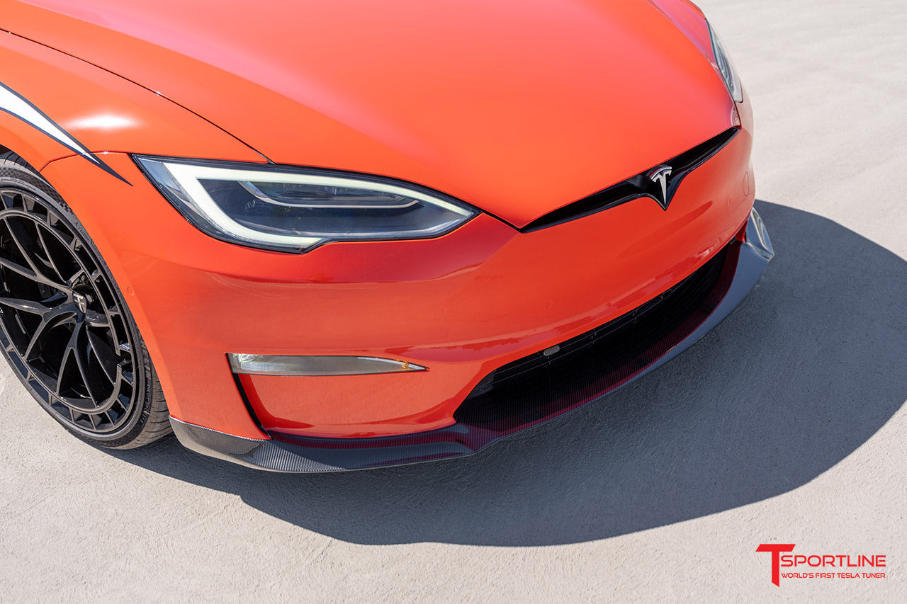 Tesla Model S Long Range & Plaid Carbon Fiber Front Apron (2021 - Present)