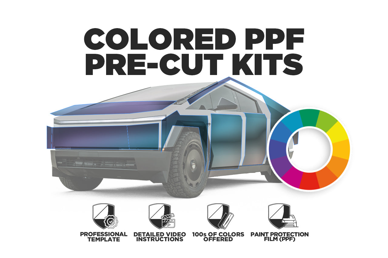 Tesla Cybertruck Colored PPF DIY Pre-Cut Color Change Paint Protection Film Wrap Kits